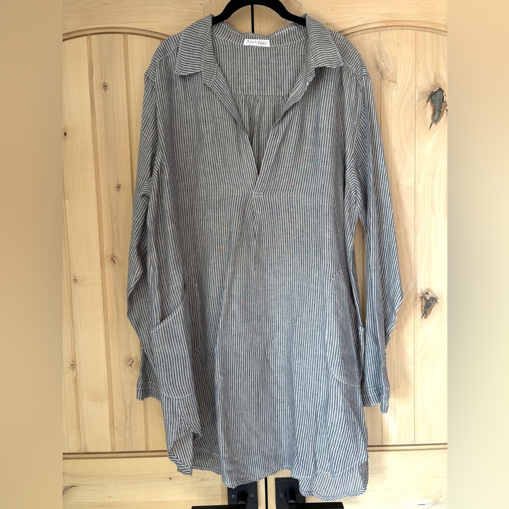 CP Shades x Free People Teton Linen Stripe Tunic